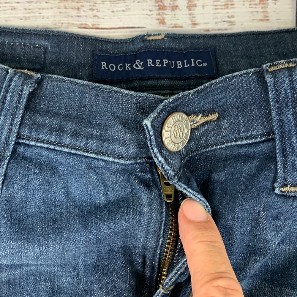 Rock and republic Berlin straight leg blue jeans size 8 - Picture 3 of 15